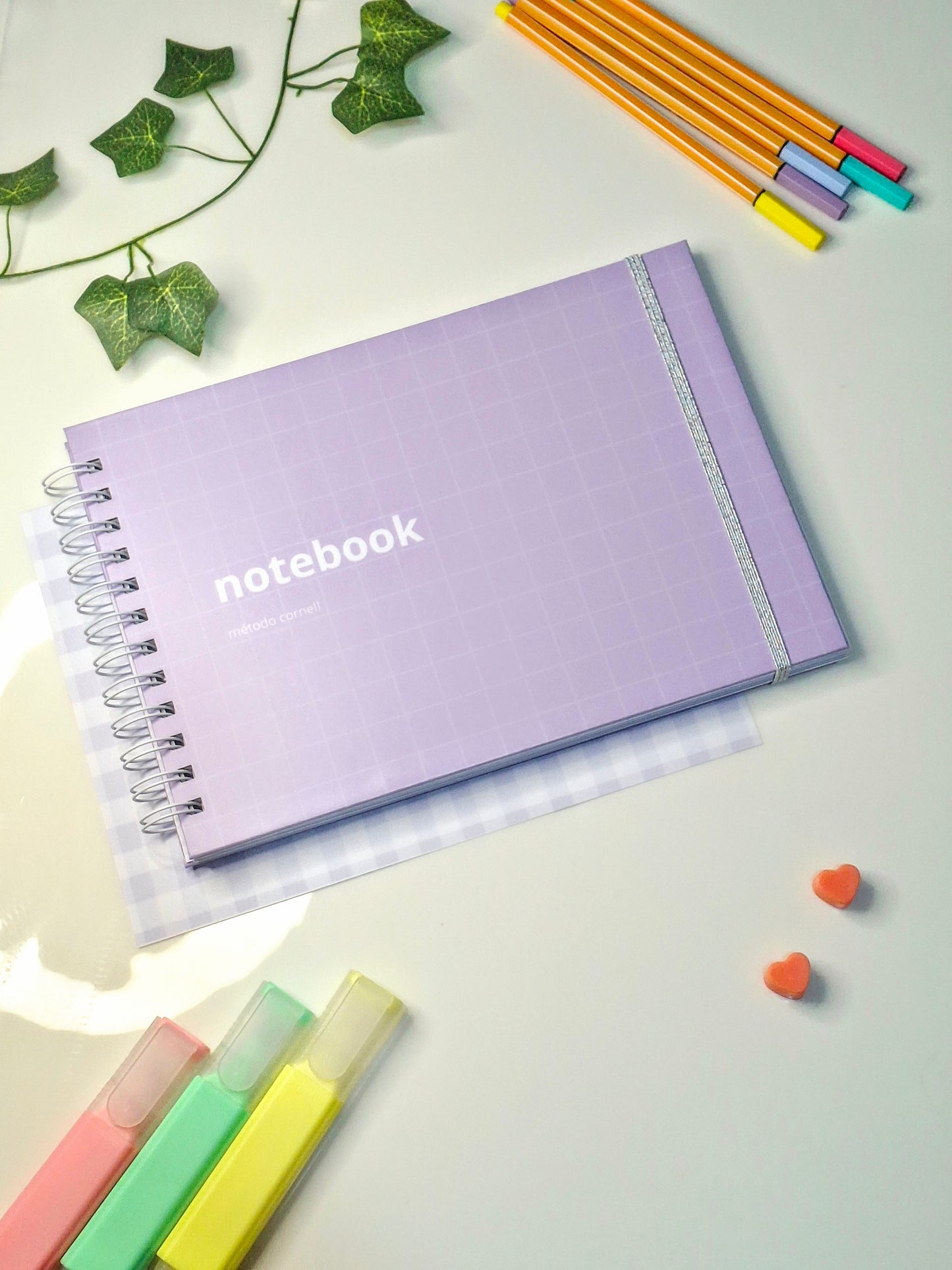 Cuaderno Cornell Horizontal Lila 80 Hojas