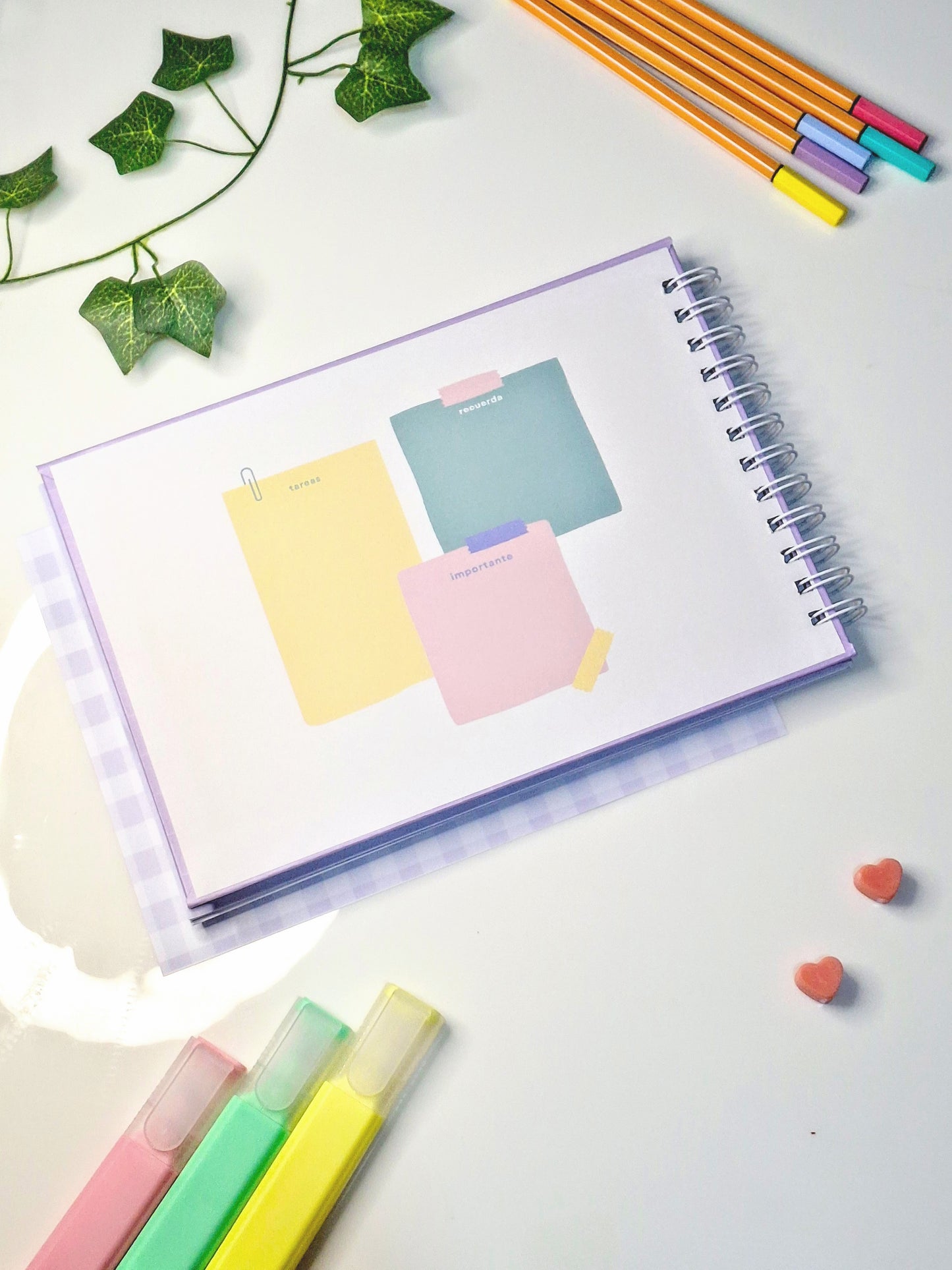 Cuaderno Cornell Horizontal Lila 80 Hojas