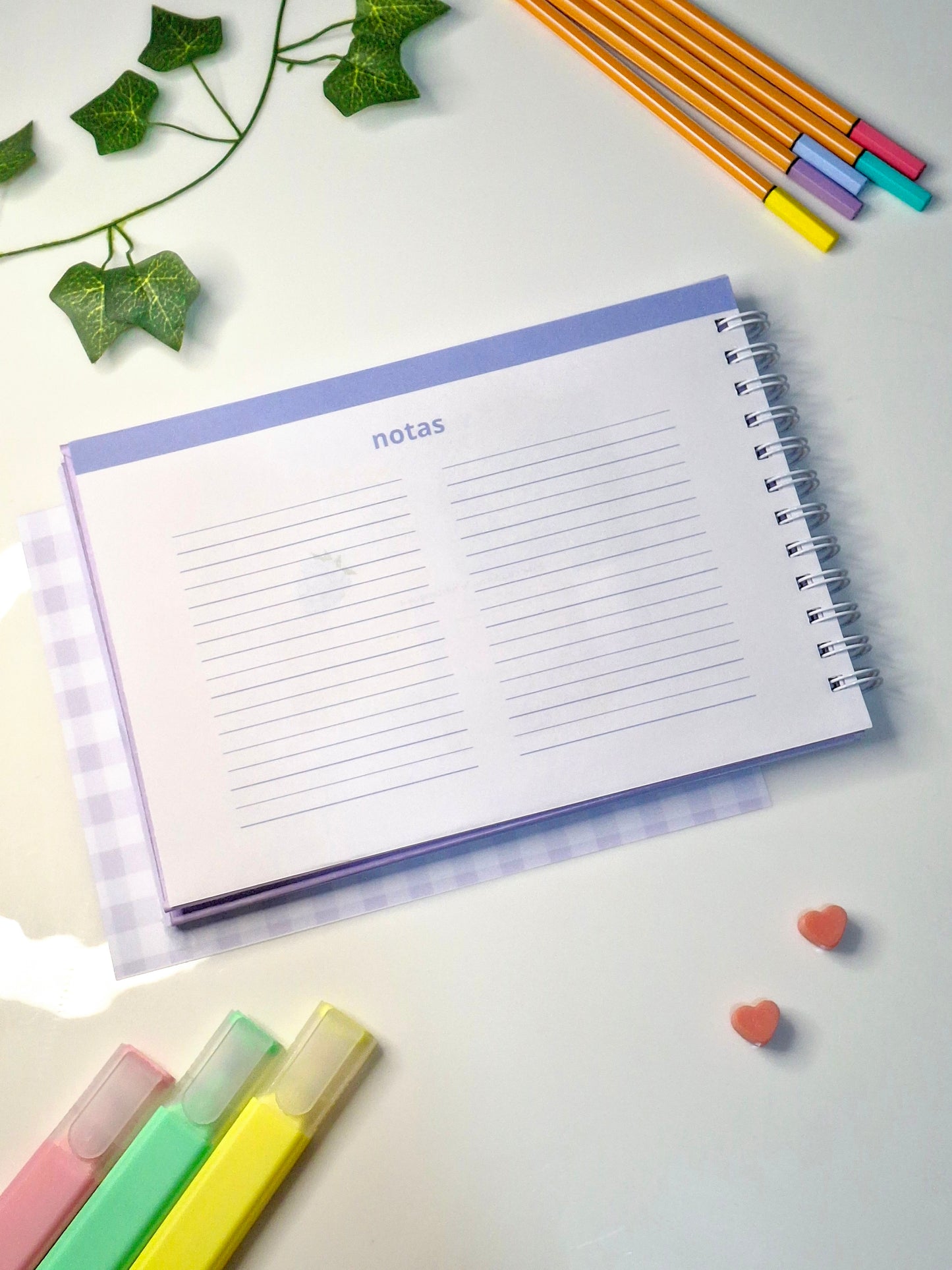 Cuaderno Cornell Horizontal Lila 80 Hojas