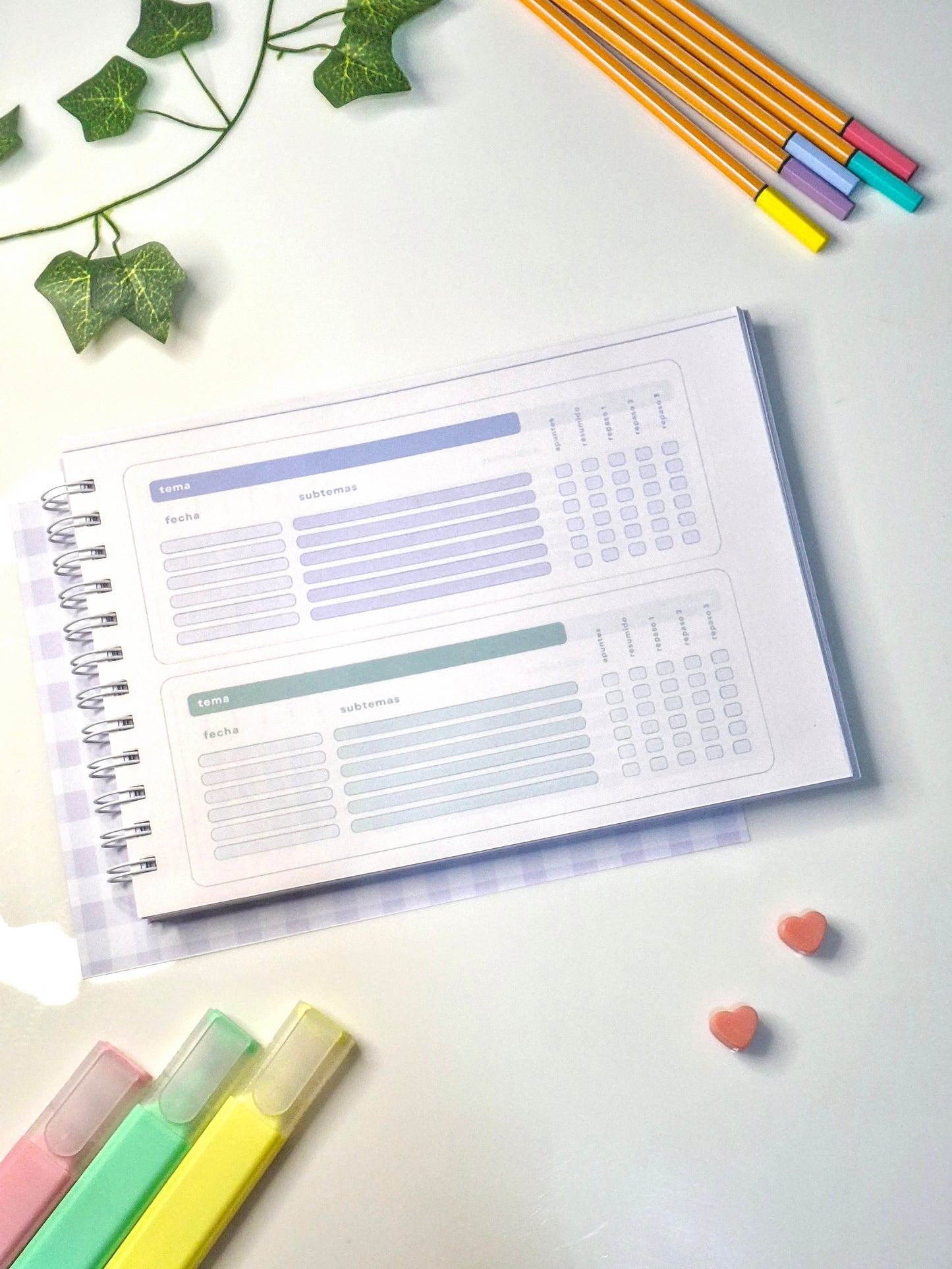 Cuaderno Cornell Horizontal Lila 80 Hojas