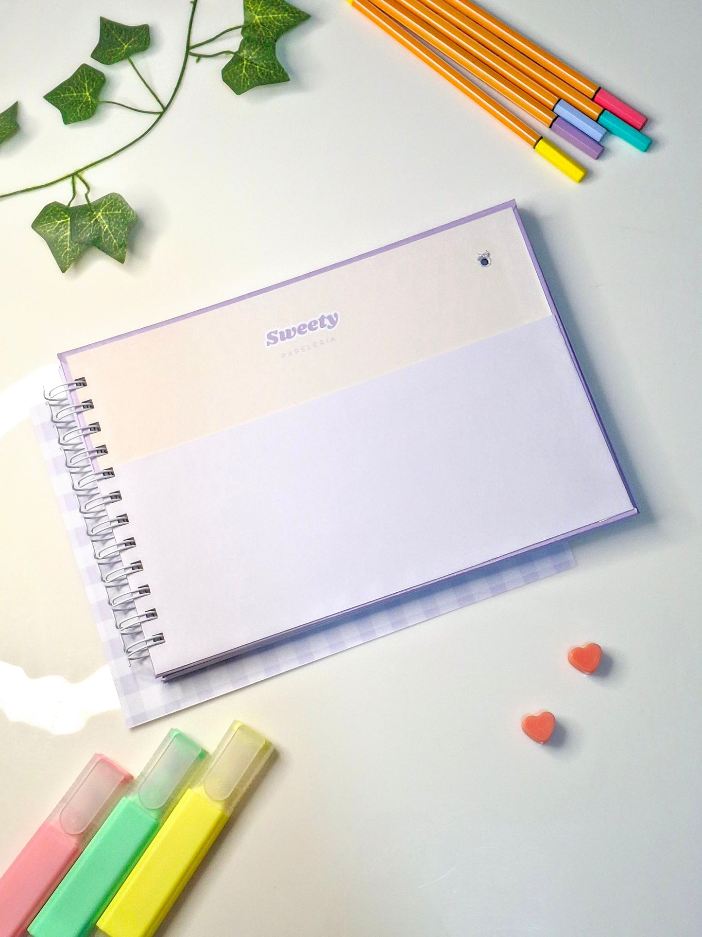 Cuaderno Cornell Horizontal Lila 80 Hojas